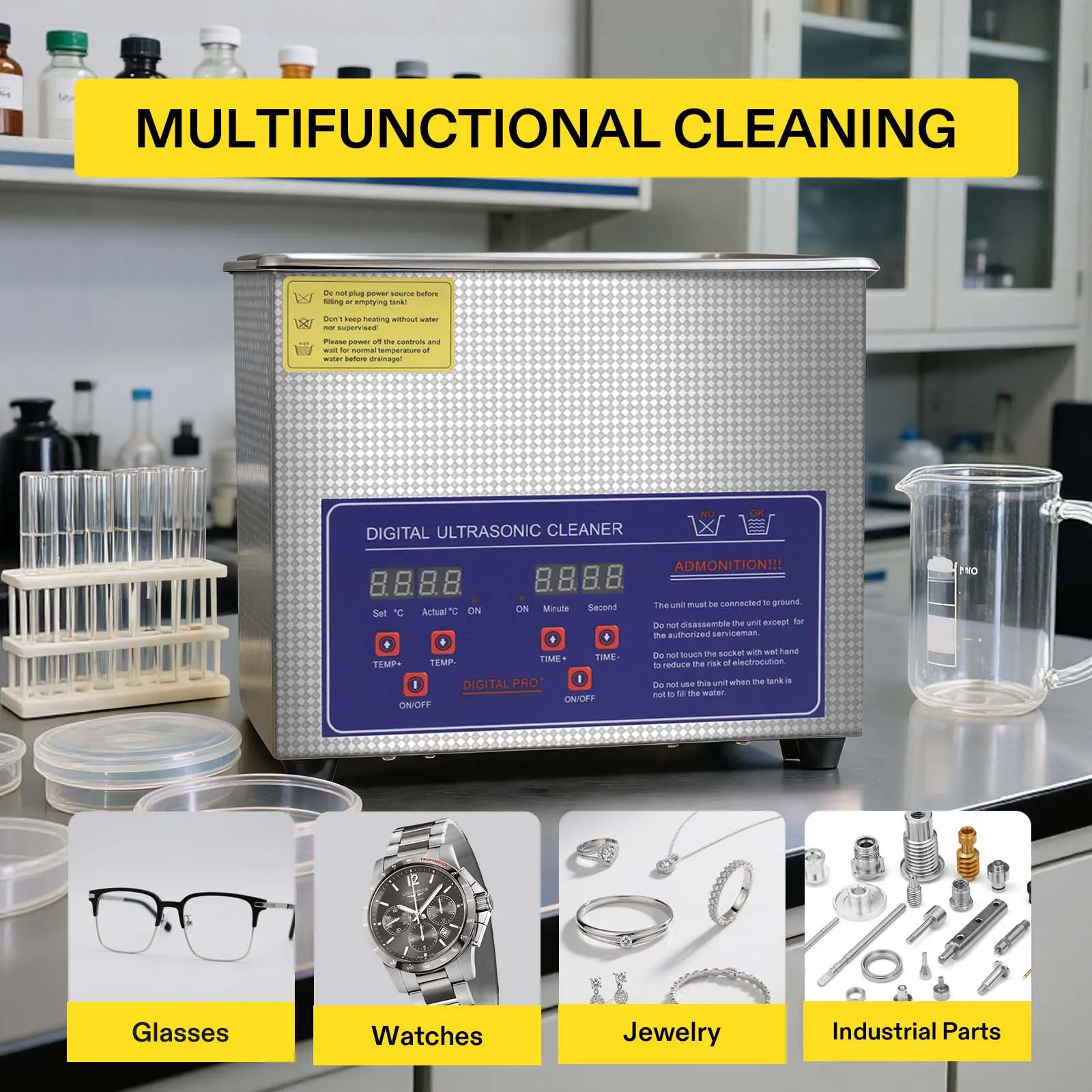 Ultrasonic Cleaner 30L Industrial - SIHAO – przemysłowa, ultradźwiękowa myjka do