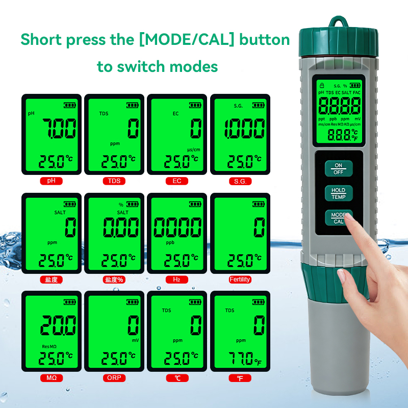 Nowy miernik pH 10 w 1: pH, TD – Ph Meter Digital Water Tester recenzja i cena