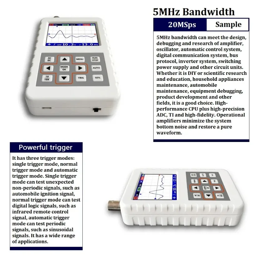 1 szt. DSO FNIRSI PRO – przeno – Fnirsi Digital Oscilloscope Handheld recenzja i cena
