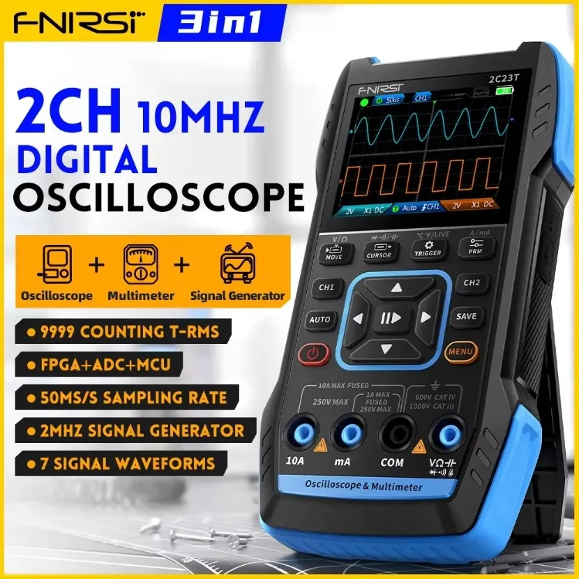 FNIRSI 2C23T – przenośny cyfro – Fnirsi Digital Oscilloscope Handheld recenzja i cena